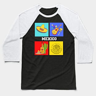 Mexico Art Gra[hic Baseball T-Shirt